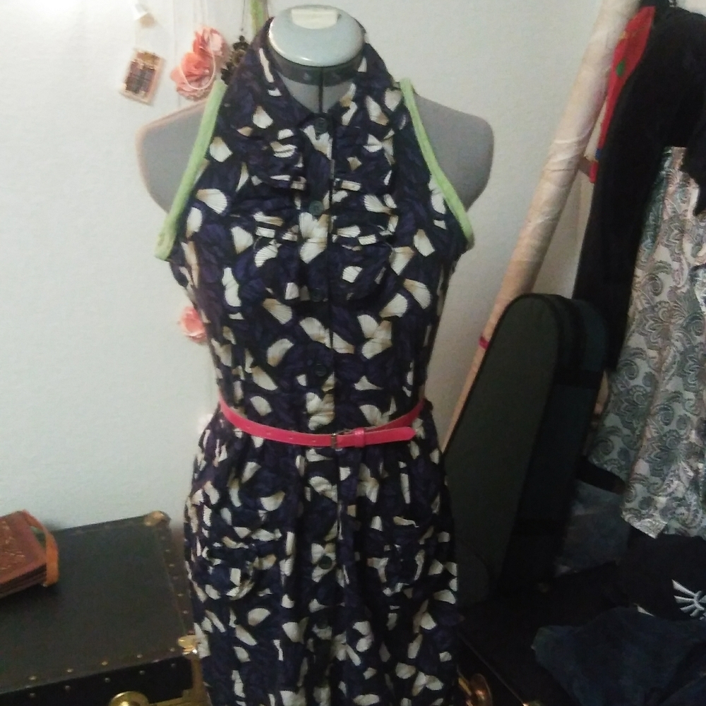 Upcycled Purple Print Dress